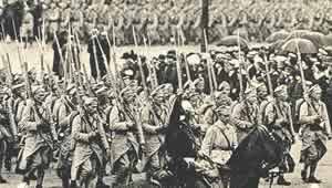 Marching in the Victory Parade in Paris